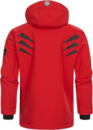 Чоловіча куртка-софтшелл Geographical Norway Tacebook водонепроникна та дихаюча з капюшоном, тактична вітрівка для походів, лиж та активного відпочинку (Осінь/Зима/Весна), р. S, червона