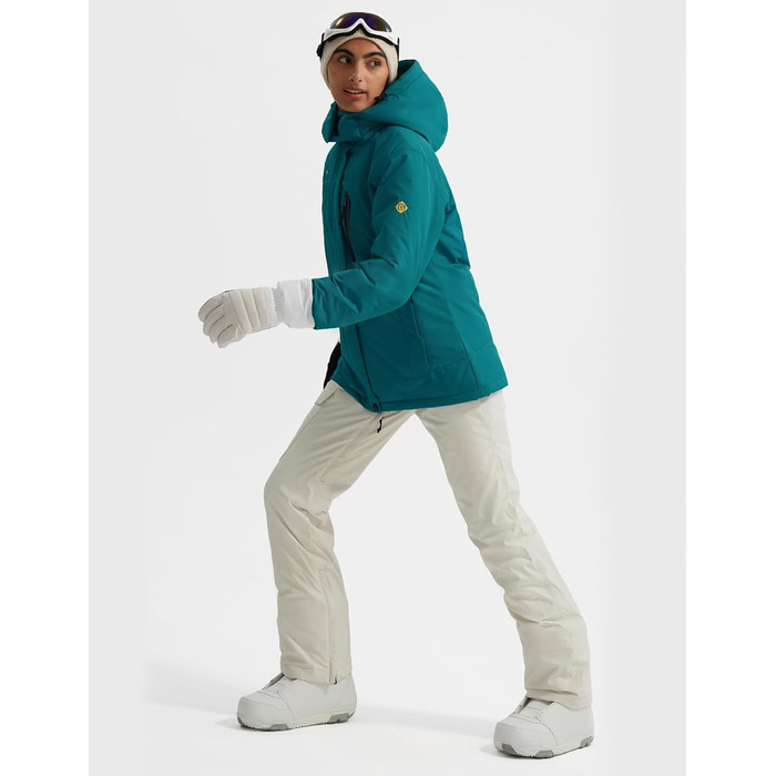 Жіноча лижна куртка GEMYSE: водонепроникна, вітронепроникна, з флісовою підкладкою, для активного відпочинку, колір: блакитний