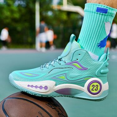 Баскетбольні кросівки High Top з антиковзким покриттям, легкі та зручні, білі (41 EU, вузька колодка)