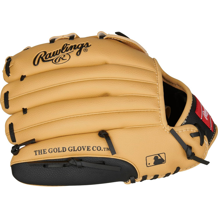 Дитяча бейсбольна рукавичка Rawlings Players Series для T-Ball, правша, 29,2 см (9-11,5''), 7–9 років, верблюжий/чорний