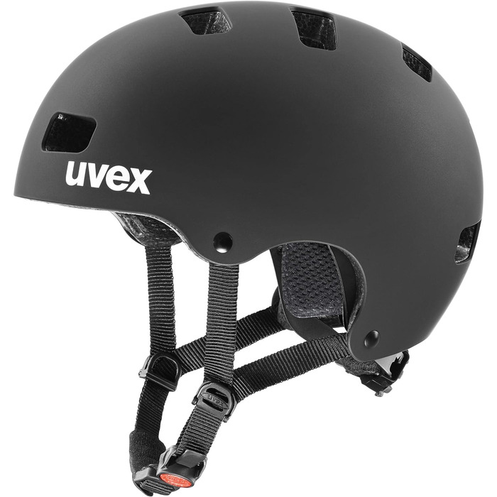 Дитячий велосипедний шолом Uvex Kid 3 CC, чорний матовий, розмір 55-58 см, міцний корпус, регульований, вентиляція