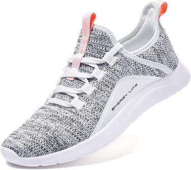 Жіночі кросівки ALEADER Energycloud для прогулянок, активного відпочинку та легкого бігу – зручні сліпони, білий та сірий, розмір 37.5 EU