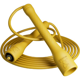 Стрибкове канат Springseil 300 см, ПВХ, бавовняний корд, ергономічні ручки, регульована довжина, чорний (жовтий)