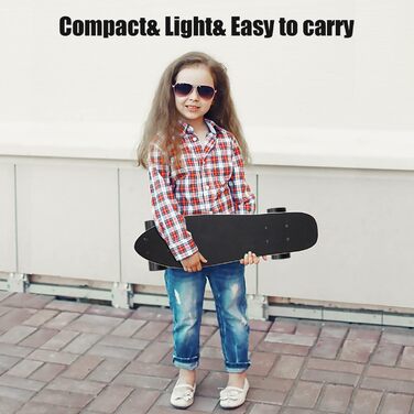 Скейтборд KO-ON 22 дюйми Mini Cruiser для початківців, підлітків, хлопчиків та дівчаток (Surf Shark)