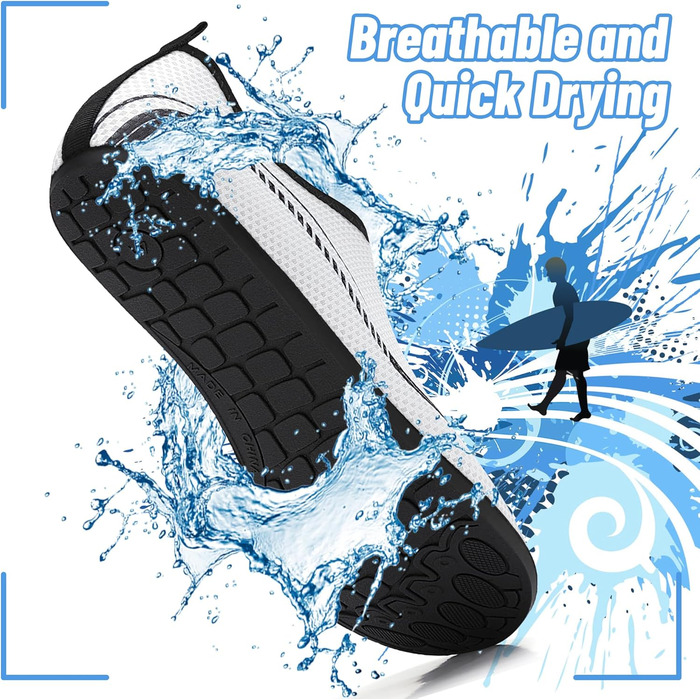 Чоботи для плавання та водного спорту: неопренові, для жінок та чоловіків (44 EU, білий)