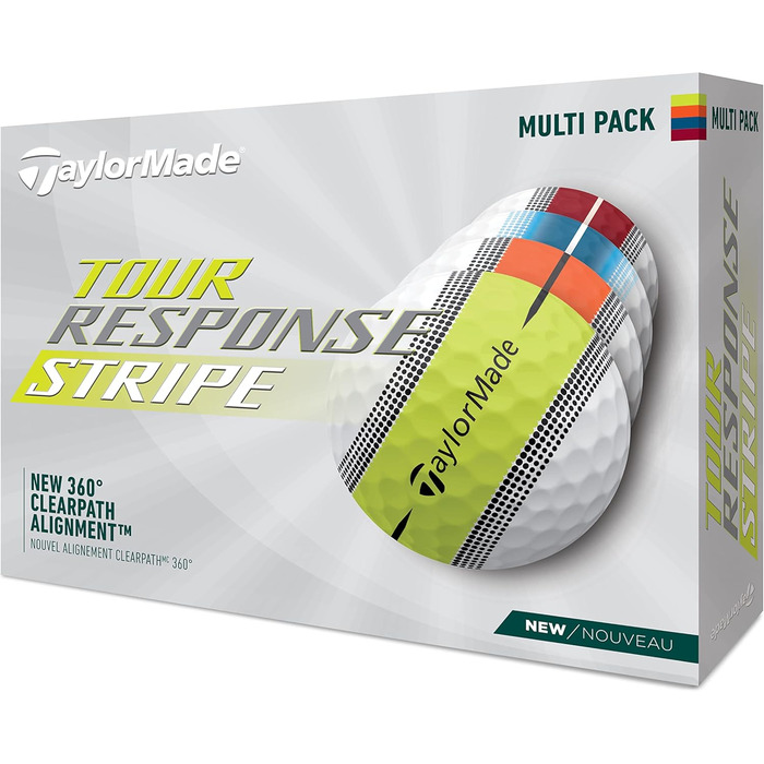 Гольф-м'ячі TaylorMade Tour Response Stripe Multipack 2022 (24 шт.)