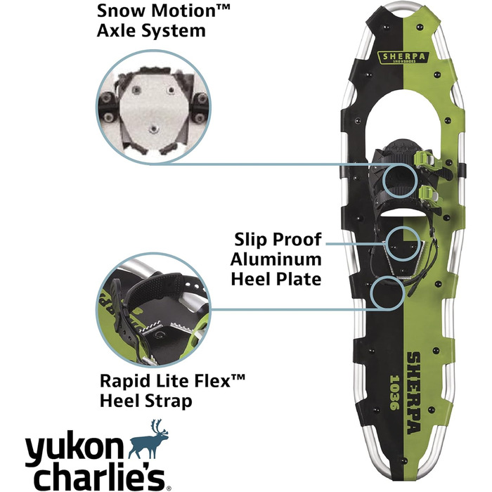 Снігоступи Yukon Charlie's Sherpa, набір 10 x 36 дюймів, для походів