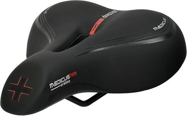 Сідло для міського велосипеда Wittkop Medicus Twin 3.0, універсальне, чорне