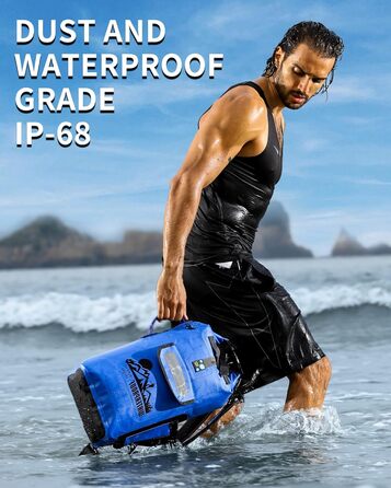 Водонепроникний рюкзак IDRYBAG Dry Bag 40L, 30L, для каякінгу та водних видів спорту (Блакитний)