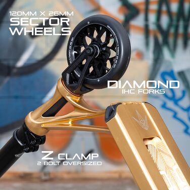 Скутер Blunt Scooters Prodigy X Pro – професійний для трюків, золотий