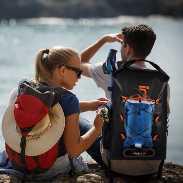 Водонепроникний рюкзак IDRYBAG для жінок та чоловіків, 20 л, для каякінгу та водних видів спорту (Оранжевий)