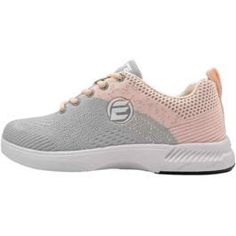 Жіночі боулінгові туфлі Elite Comfort – універсальні підошви, ультралегке сітчасте полотно, спортивний стиль, сірий, персиковий, 38 EU