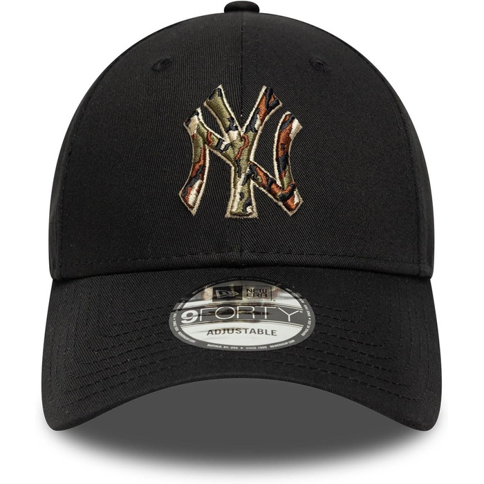 Кепка New Era 9Forty Snapback New York Yankees MLB — Регульована бейсболка з вигнутим візерунком, One Size