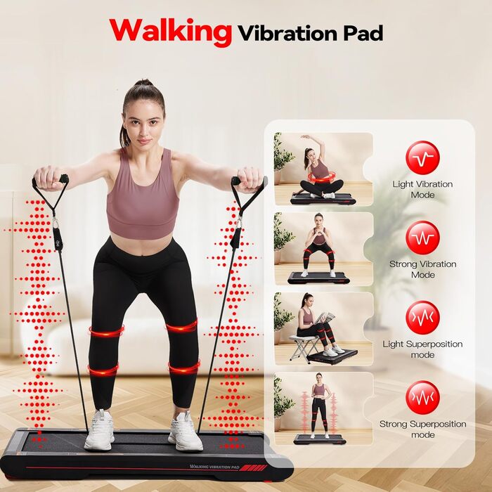 Ходунковий килимок з APP, бігова доріжка для дому 6 км/год, ходункова доріжка для офісу та дому з пультом дистанційного керування (Чорний)