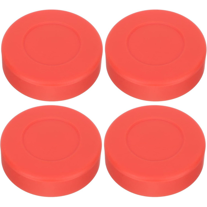 Хокейні шайби VANZACK для гри та тренувань: 4 шт. (7x7 см, червоні)