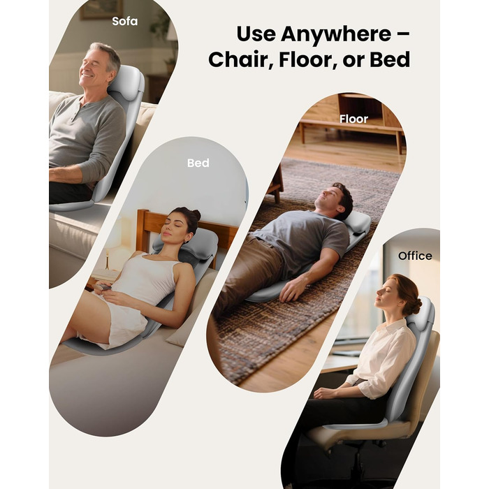 Крісло-масажер Comfier Shiatsu з підігрівом та функцією глибокого масажу, 2D/3D, для дому та офісу