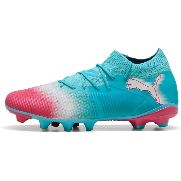 Футбольні бутси PUMA Future 8 Match Fg/Ag для унісекс, біло-чорно-червоні, розмір 40.5 EU