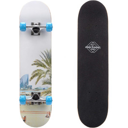 Дитячий скейтборд з дерева Meteor Mini Cruiser, ретро, для хлопців