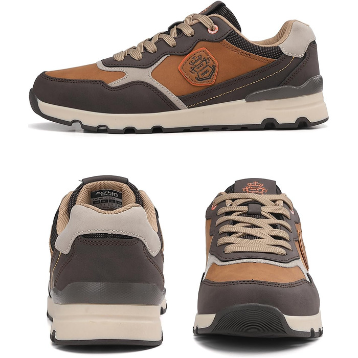 ARRIGO BELLO Кросівки чоловічі для активного відпочинку, роботи та хайкінгу, легкі, розмір 41-46, колір коричневий