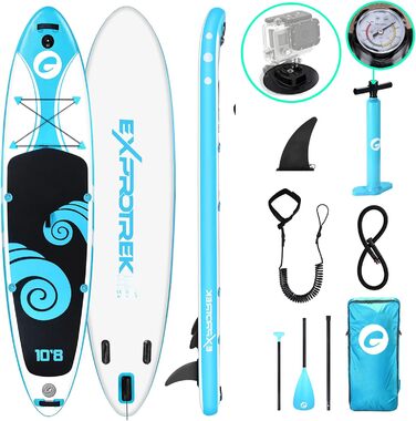 Сапборд Exprotrek 10'8 для дорослих, синьо-білий, універсальний