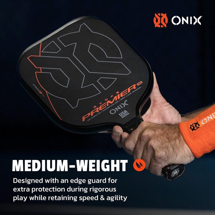 Падл для піклболу Onix Evoke Premier Pro Raw Carbon (12 мм, чорний)