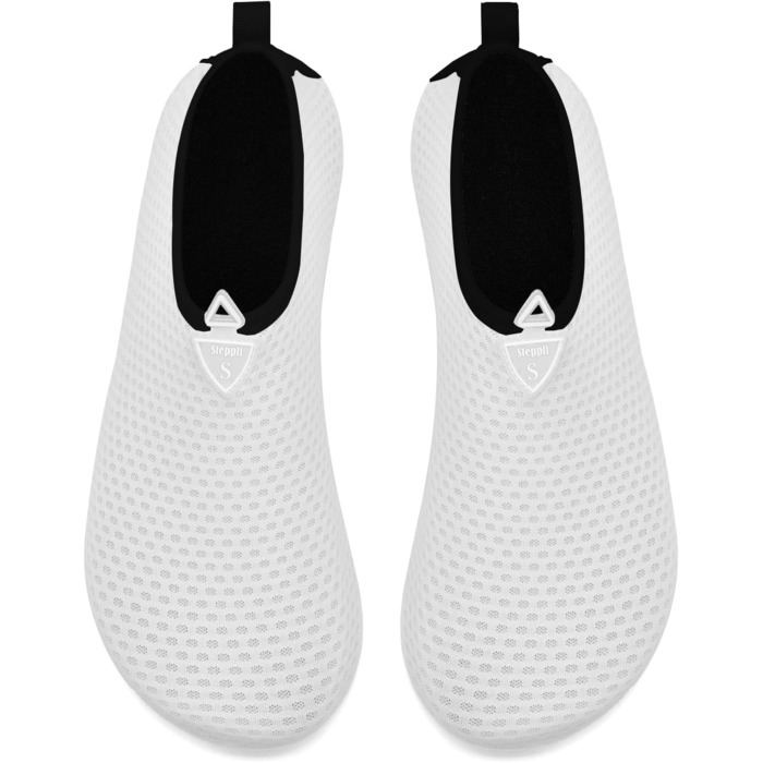 Водні черевики для плавання та відпочинку на пляжі: жіночі та чоловічі, розмір 39 EU, білі, принт сніжинки