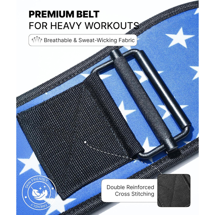 Пояс для важкої атлетики DMoose - Підсилений пояс для підйому ваги з системою самоблокування, для чоловіків та жінок - Фітнес, бодібілдинг, кросфіт (71-76 см обхват талії, X-Small)