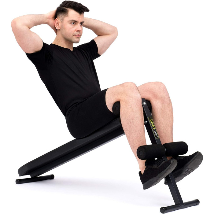 Лава для преса та гантелей Marbo Sport SmartGym SG-15, чорна, тренажер для преса