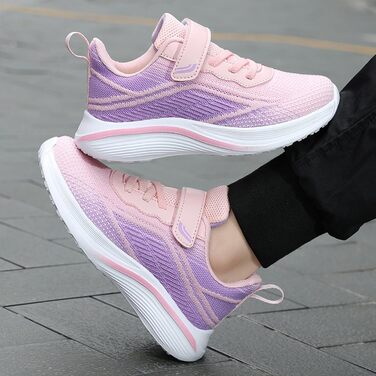 Дитячі кросівки для спорту: зал, біг, повсякденне носіння. Зручні кросівки для хлопчиків 28-40 розміру. Дихаюча сітка, кріплення на липучці. Pink (011), 30 EU