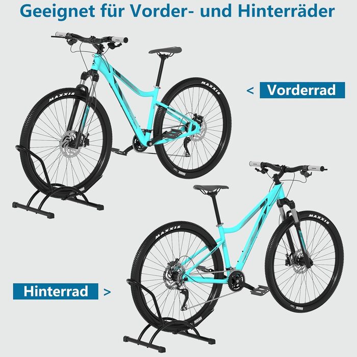 Підставка для велосипеда Urban Deco: міцна, вільна стоянка, для гірського та шосейного велосипеда, чорна