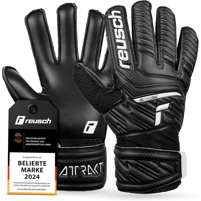 Воротарські рукавички Reusch Attrakt Solid Junior для дітей 5-16 років, чорні