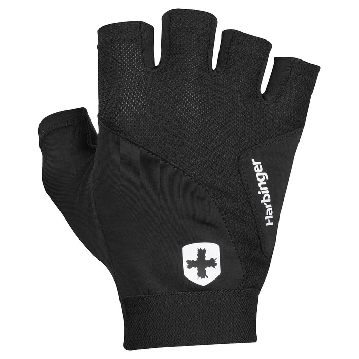 Рукавички для фітнесу Harbinger FlexFit чоловічі, для важкої атлетики, можна прати в машині (S, Чорні унісекс)