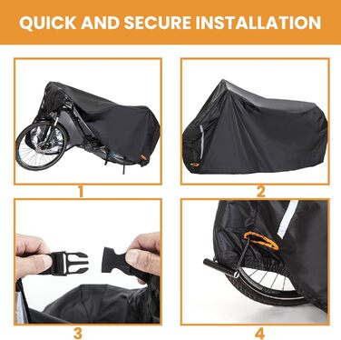 Водонепроникний чохол для велосипеда Besudo 210x120x80 см - захисна накривка для 1-2 велосипедів, E-bike, преміум якість