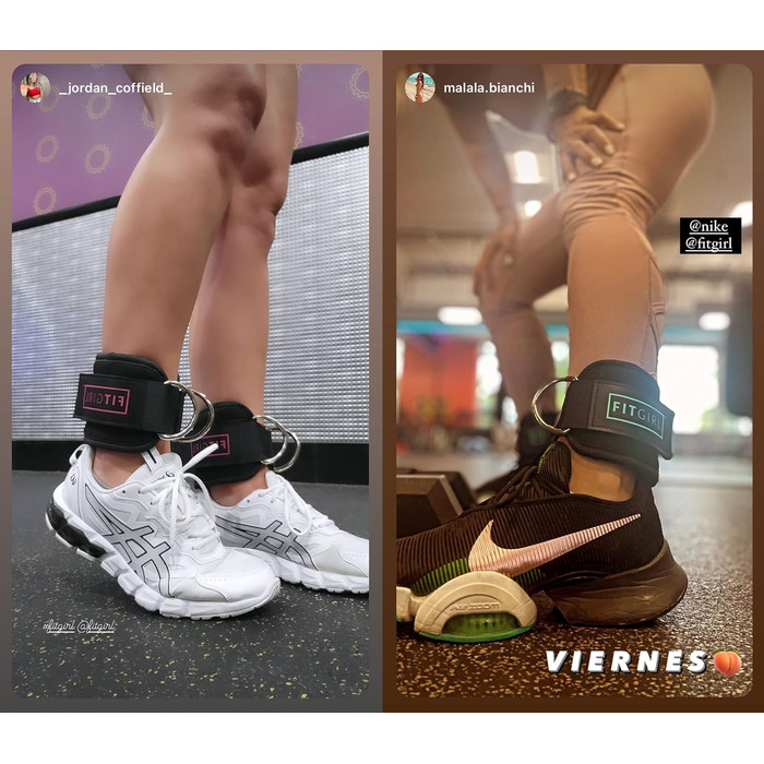 FITGIRL Манжети для щиколоток для тренажерів і резинок, для дому та спортзалу, для тренування сідниць, кікбеків, розгинання ніг, відведення стегна