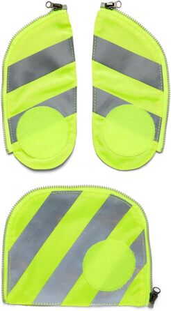 Комплект безпеки ergobag з відбивачами для рюкзаків pack, cubo, cubo light (жовтий, 3 шт, універсальний розмір, після липня 2019)