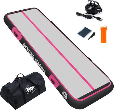 Надувна гімнастична матка BEYOND MARINA, Air Matte Track, 3m-6m, 10/20cm, для дому, фітнесу, йоги, м'ятно-зелена