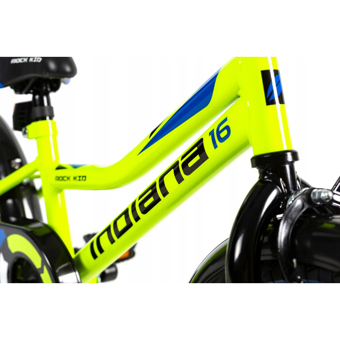 Дитячий велосипед INDIANA Rock Kid 16 дюймів для хлопчиків, Лимонний, 2024