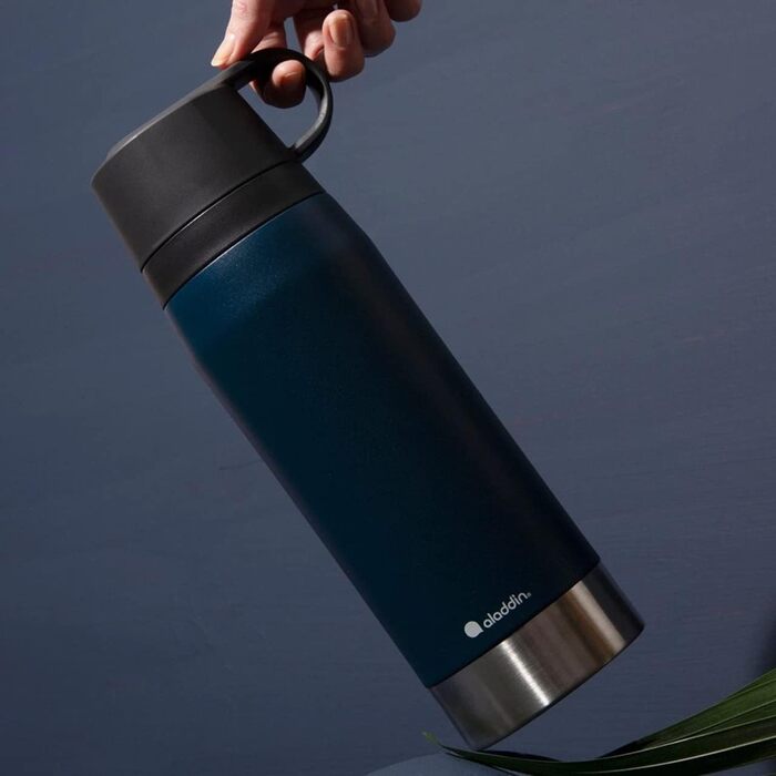 Термос Aladdin CityPark Thermavac 1.1 л з двома чашками, нержавіюча сталь, синій, BPA Free, зберігає тепло/холод до 25 годин, герметичний, можна мити в посудомийці