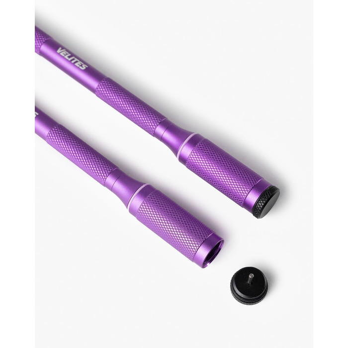 Скакалка Velites Cyclone Jump Rope: легка, преміум-дизайн, 360° система, знімний грип (фіолетова)