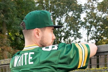 Кепка Mitchell & Ness 2 Tone Box Logo Snapback з плоским козирком, темно-зелений/чорний, універсальний розмір