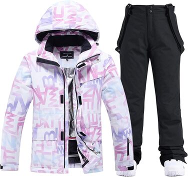 Жіночий гірськолижний костюм HOTIAN 2 частини: куртка та штани. Теплий водонепроникний гірськолижний комплект для сноубордингу та катання на лижах. Розмір XL. Модель 304+BK