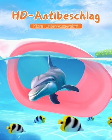 Дитячі окуляри для плавання, маски для снорклінгу для дітей 6-14 років, антизапітніння, захист від УФ, без витоку, широке поле зору, окуляри для плавання для хлопчиків та дівчаток білого та оранжевого кольорів