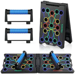 Флінтронік Тримачі для віджимань, дошка для віджимань, складані, портативні, багатофункціональні, для тренувань всього тіла, 24 в 1