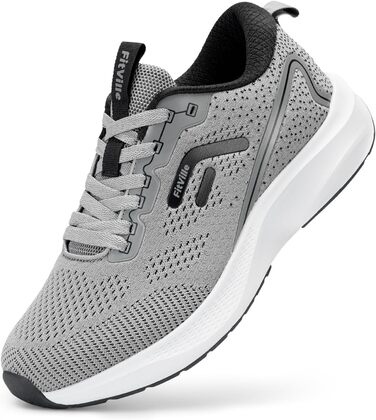 Кросівки для бігу FitVille чоловічі широкі, спортивні, дихаючі, повсякденні, для вулиці, з антиковзкою підошвою (45 EU, сірі)