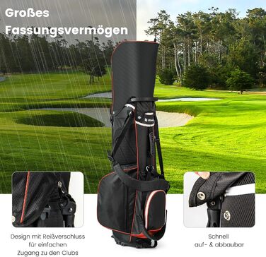 Сумка для гольфу FANTASK, 6/8/14 відділень, легка, портативна, для чоловіків та жінок, червона