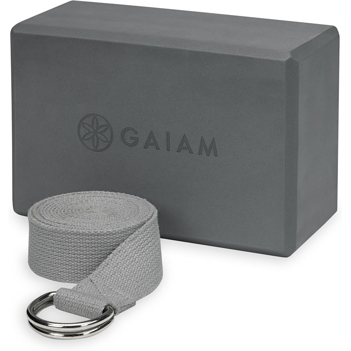 Набір для йоги Gaiam: блок і ремінь, 1 шт.