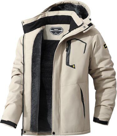 Чоловіча лижна куртка Warm Winter Schnee Mantel - Водонепроникна вітрозахисна куртка для сноубордингу, хайкінгу та подорожей, хакі L