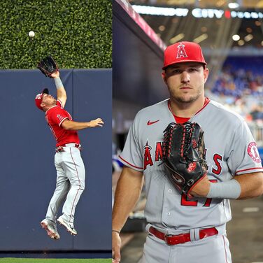 Рукавичка бейсбольна Rawlings Sure Catch Mike Trout Signature для підлітків 28 см, правий кидок, з сіткою