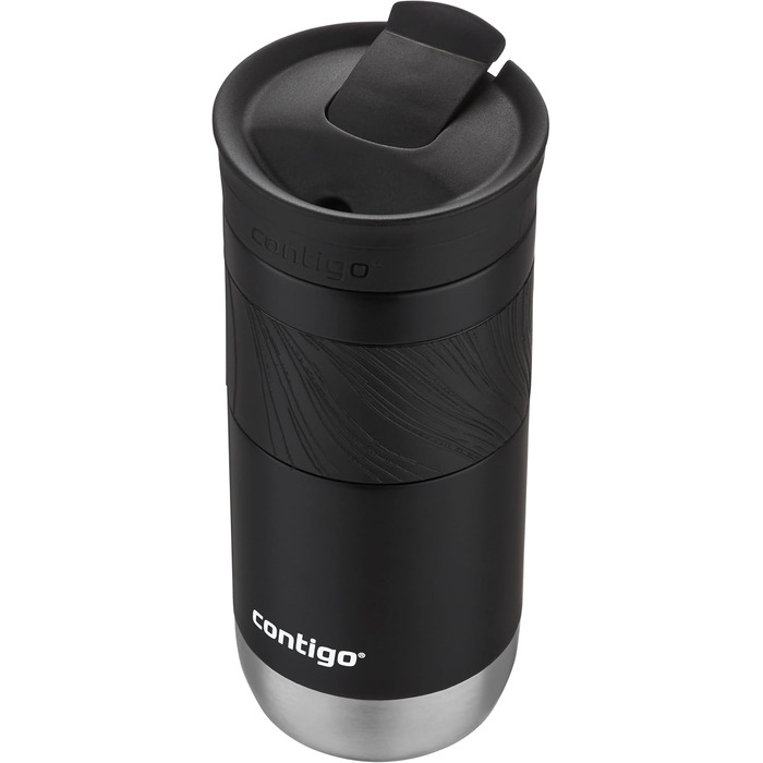 Термокружка Contigo Byron Snapseal 470 мл, нержавіюча сталь, Licorice - герметична, для кави, без BPA