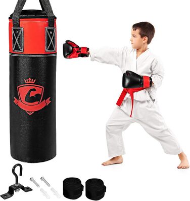 Дитячий боксерський набір COSTWAY: груша, 8oz рукавички, ремені, сумка, для карате, кікбоксингу, тхеквондо